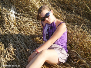 glasses, sitting