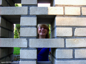 smile, wall, brick