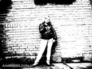 standing, monochrome, wall