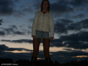 outerwear, sky, standing