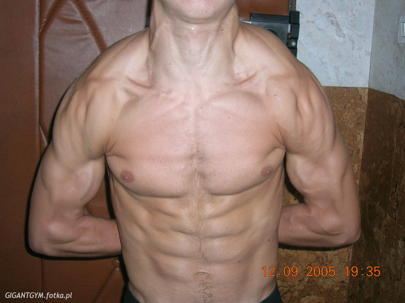 Moje poczatki: 15 lat, staz 2 lata, waga 63,5kg, biceps 34cm