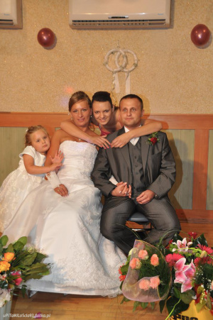 fun, smile, person, dress, event, petal, plant, flower, gown, bride, groom, marriage