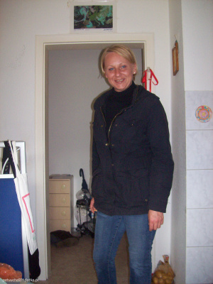 outerwear, jeans, standing, room