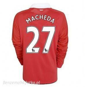 Federico Macheda Manchester United Home Jersey 2010-2011 No.27 Long Sleeve Soccer Jersey & Short Kit