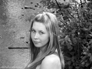 hair, smile, monochrome, model