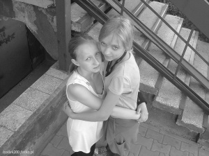 fun, smile, standing, monochrome