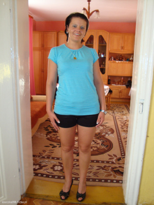 standing, dress, shorts