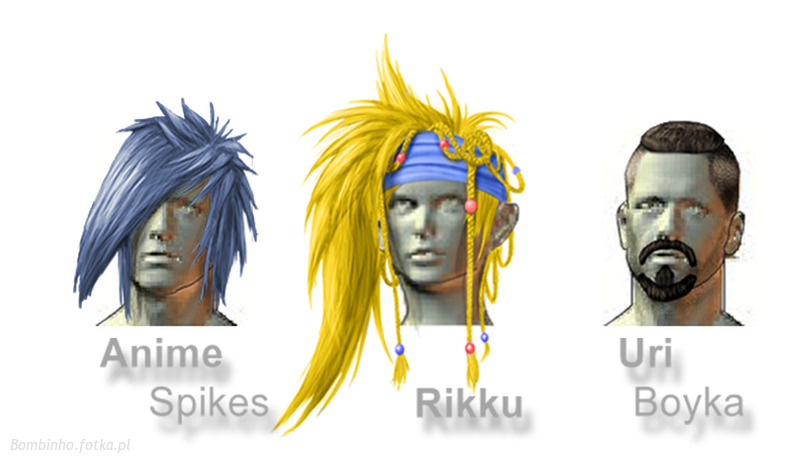 Bombinho 1. Anime Spikes - brak inspiracji (w sensie malowane z glowy XD); 2. Rikku - bohaterka final fantasy x i x-2, 3.Uri Boyka - filmy Undisputed 2 i 3