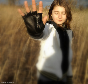hand, smile