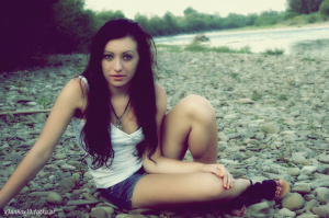 hair, sitting, model