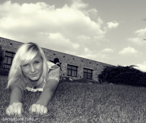 hair, smile, sky, monochrome