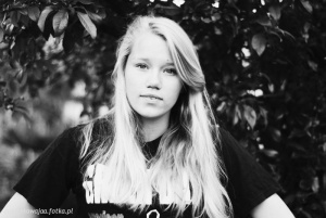 hair, smile, monochrome, model
