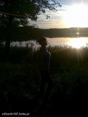 sky, lake, sunset