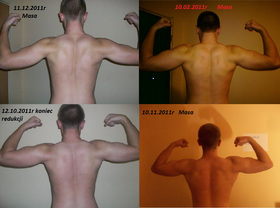 "NA PIERWSZYM ZDJĘCIU U GÓRY DATA POWINNA BYĆ 11.12.2010r. Staż prawie dwa lata, wiek 19 lat, aktualna waga 91kg, wzrost  181cm.