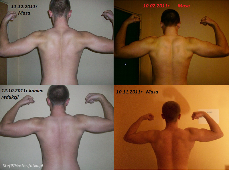 "NA PIERWSZYM ZDJĘCIU U GÓRY DATA POWINNA BYĆ 11.12.2010r. Staż prawie dwa lata, wiek 19 lat, aktualna waga 91kg, wzrost  181cm.