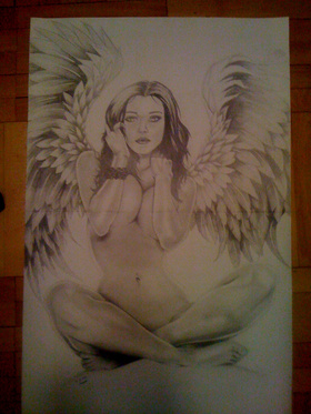 nowy 90x60 cm, ołówek