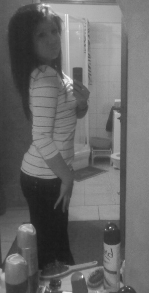 standing, monochrome