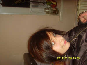 mouth, hair, bangs