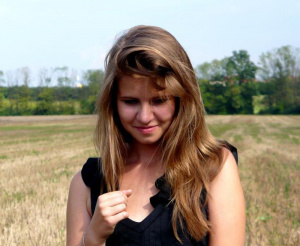 hair, hand, smile