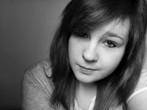 mouth, eyelash, hair, skin, selfie, smile, monochrome, bangs