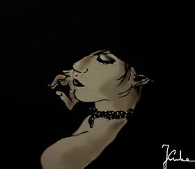 Lady of Darkness . Wykonana myszką.