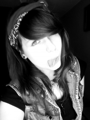 smile, ear, monochrome