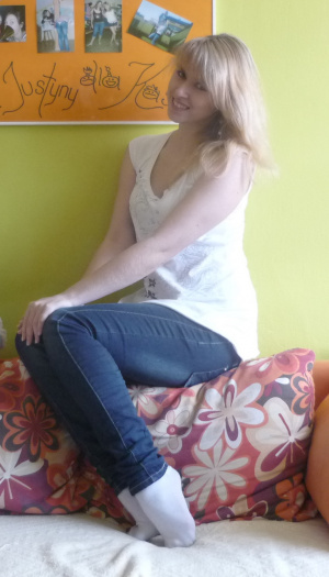 jeans, sitting, pillow