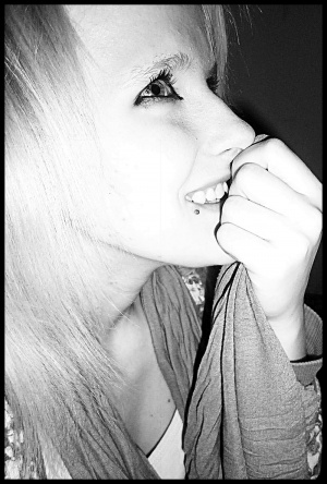 mouth, monochrome