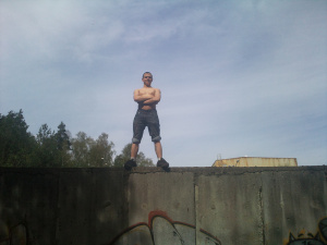 standing, wall