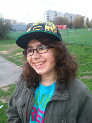 jacket, outerwear, fun, smile, cool, glasses, sunglasses, hat