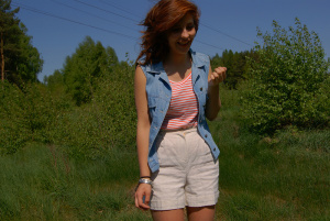 jacket, outerwear, jeans, denim, shorts