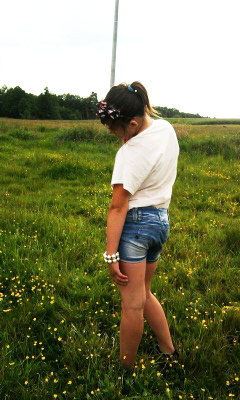 field, jeans, denim, shorts