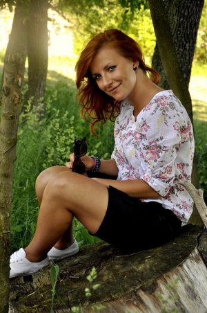smile, sitting, person, model