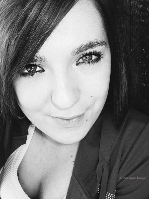 eyelash, hair, skin, selfie, smile, monochrome