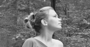 ear, monochrome, forest