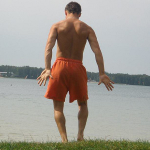 hand, muscle, standing, dude, person, shorts, swimwear