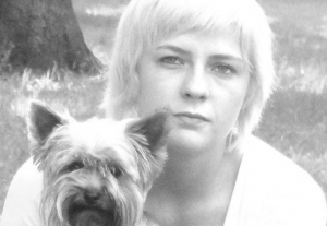 monochrome, dog