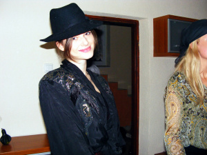 outerwear, hat