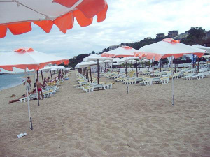 vacation, beach, umbrella