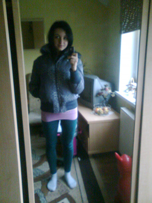 jeans, standing, room