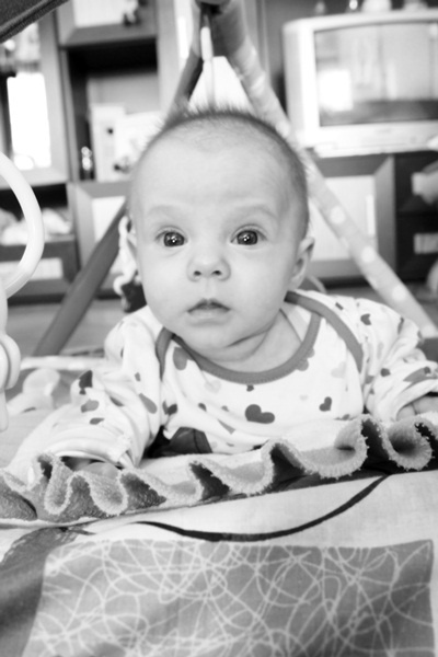 smile, monochrome, person, baby