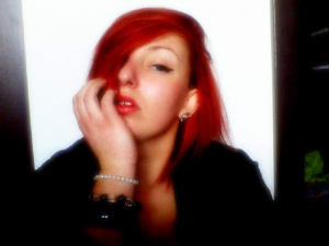 mouth, hair