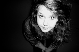 hair, smile, monochrome, model
