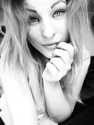 mouth, eyelash, hair, skin, hand, smile, monochrome