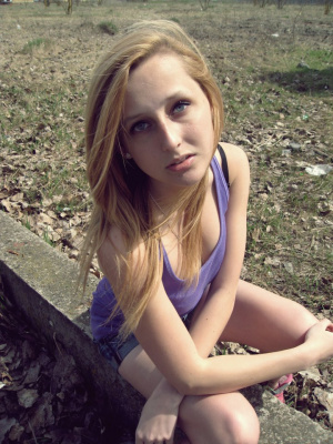 hair, smile, sitting, person, model