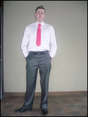 jacket, outerwear, jeans, standing, tie