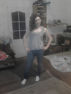 fun, jeans, standing