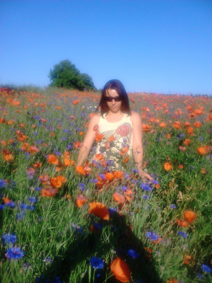 field, prairie, dress, petal, plant, flower