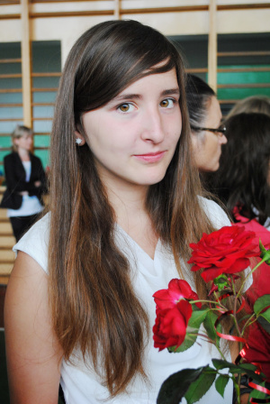hair, fun, smile, bangs, petal, flower