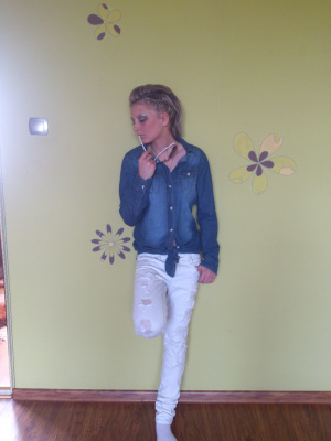 jacket, outerwear, textile, jeans, denim, standing
